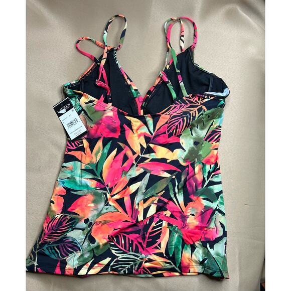 Lauren Ralph Lauren Tummy Control Tropical Tankini Top 8 NWT - Picture 5 of 6
